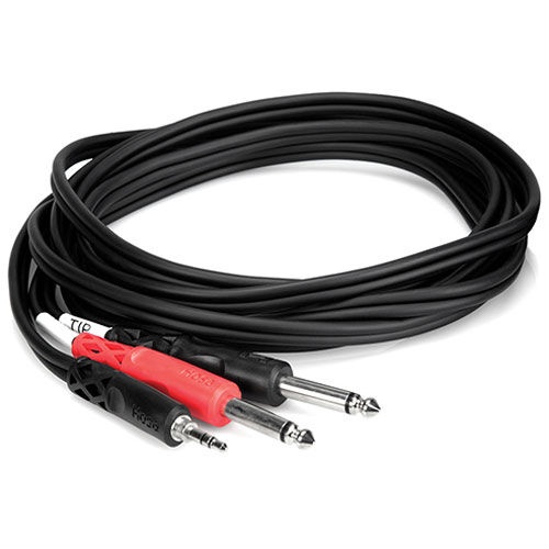 Hosa Cmp-159 3.5Mm Trs To Dual 1/4" Ts Stereo Breakout 10 Ft