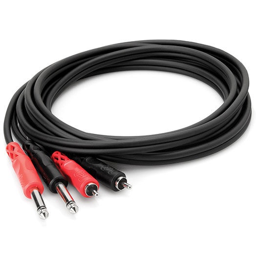 Hosa Cpr-202 Dual 1/4" Ts To Dual Rca Stereo Interconnect 2m