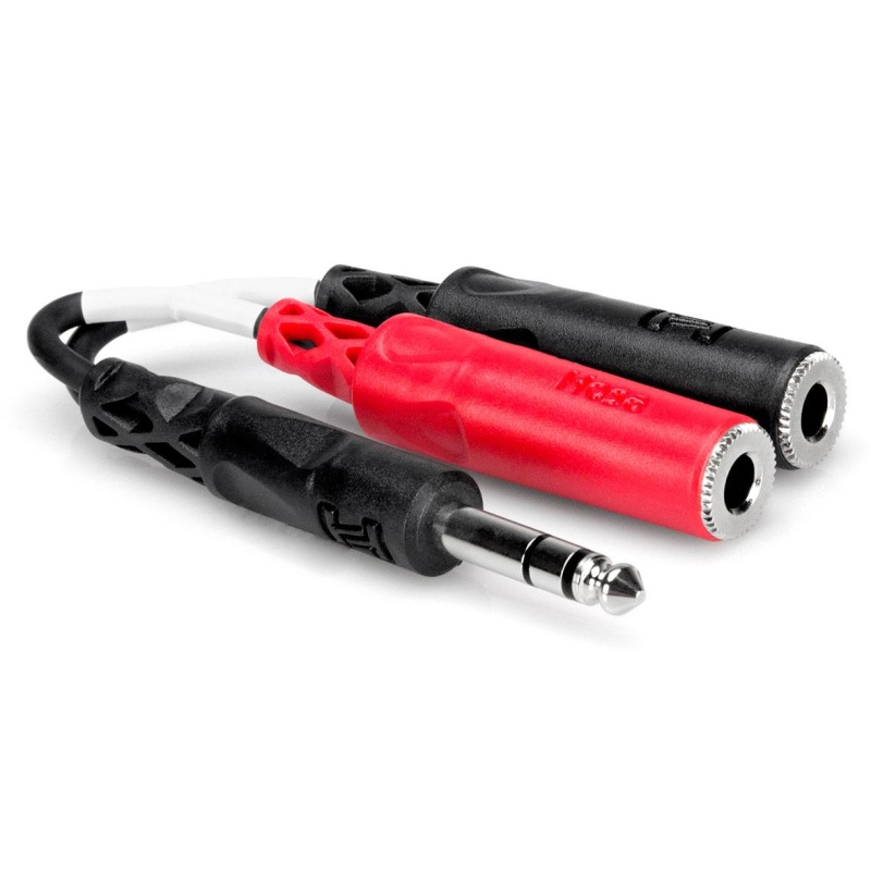 Hosa Ypp-117 1/4" Male Trs To Dual 1/4" Female Ts Stereo Breakout