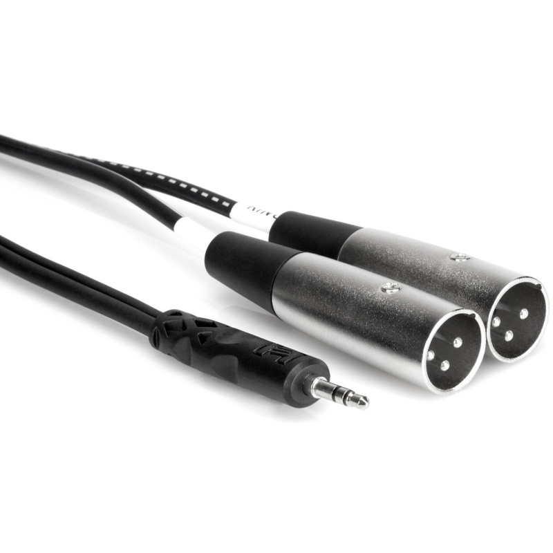 Hosa Cyx-402M 3.5Mm Male Trs To Dual Male Xlr Stereo Breakout 2m
