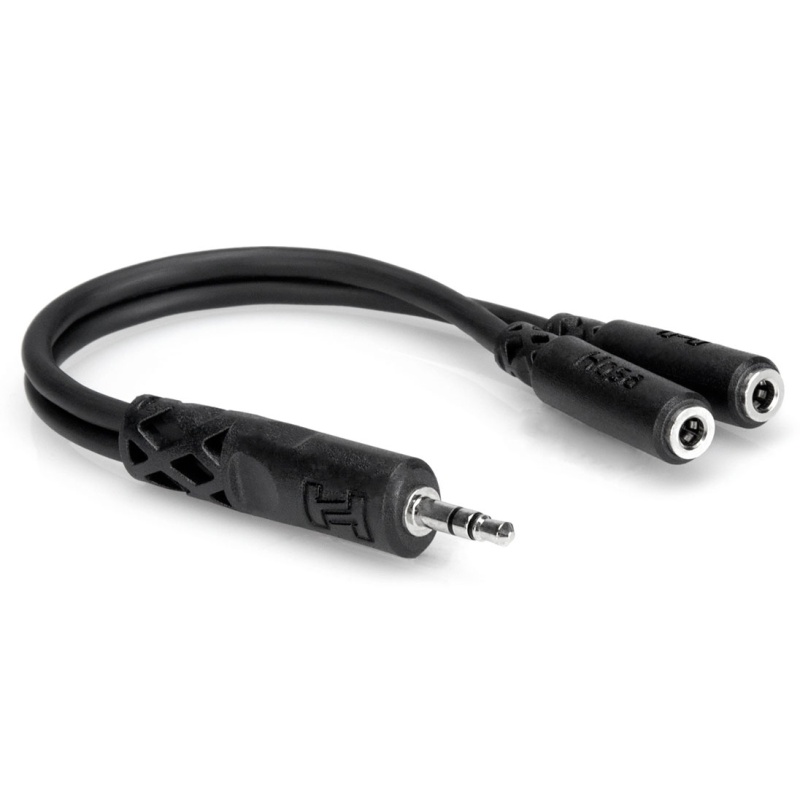 Hosa Ymm-232 3.5Mm Male Trs To Dual 3.5Mm Female Trs Y-Cable 6"