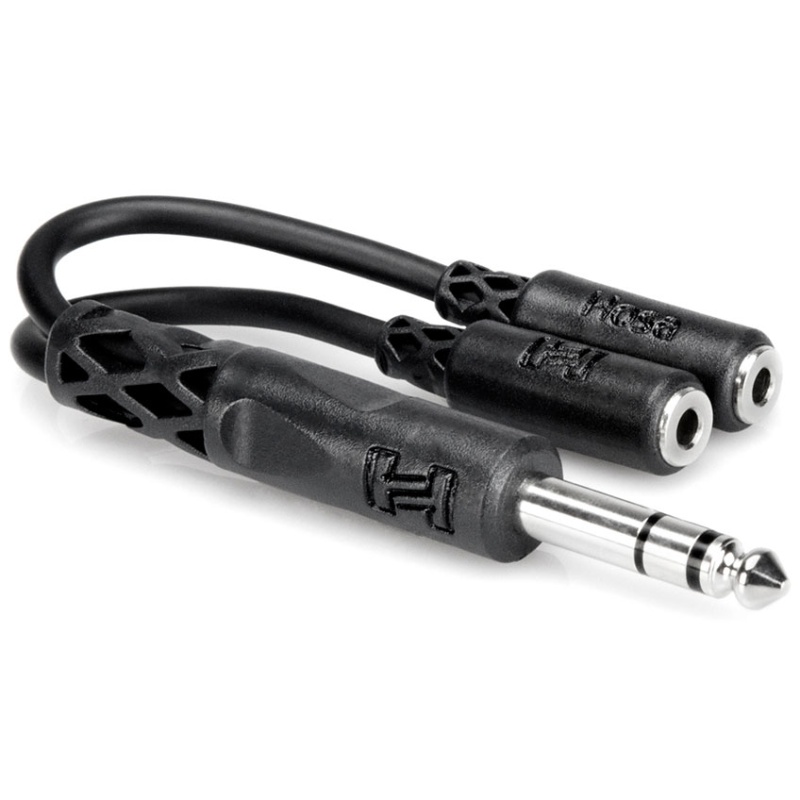 Hosa Ymp-234 1/4" Male Trs To Dual 3.5Mm Female Trs Y-Cable