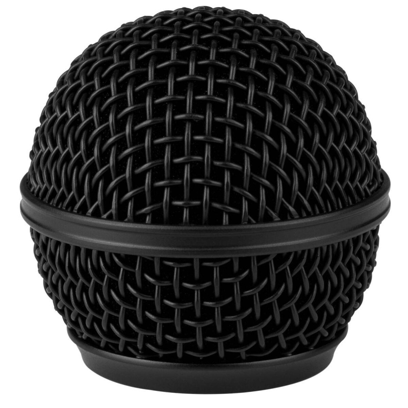 Talent Dm-Rgb Black Microphone Ball Head Mesh Grill For Shure Sm58 Beta58 Sm58lc Sv100 Rk143g Pgx2