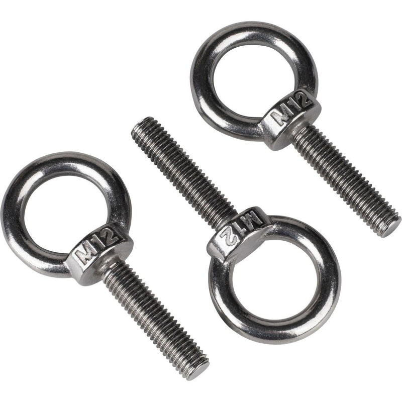 Stainless Steel Eye Bolt M12 X 50Mm 3 Pack
