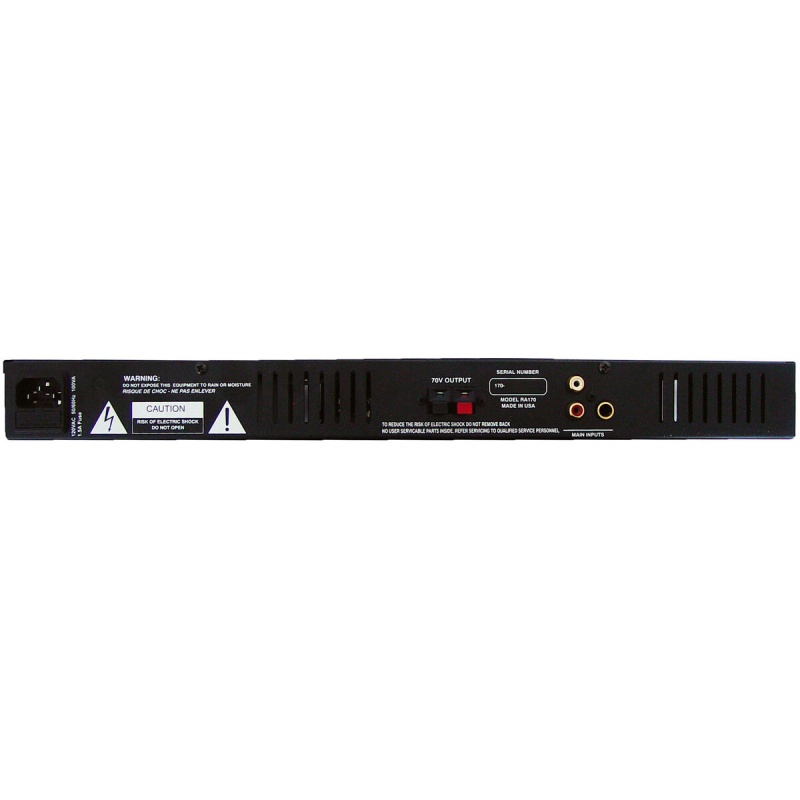 Rolls Ra170 Rack Mount 70V Power Amplifier 70 Watt 1u