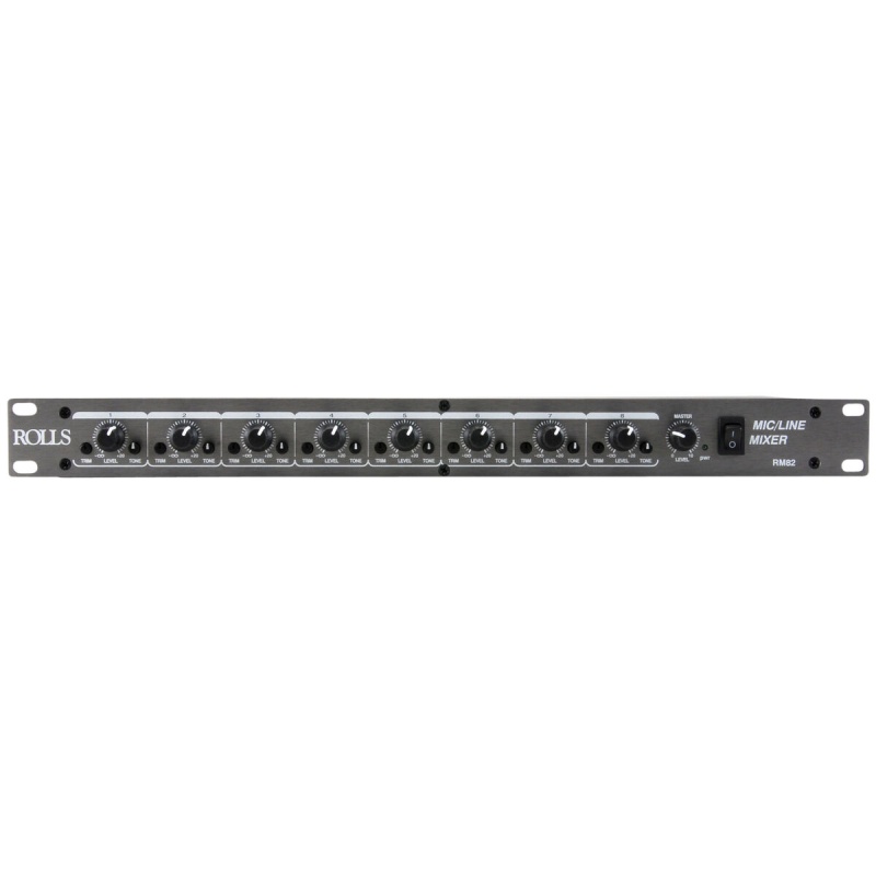 Rolls Rm82 Rack Mount 8 Channel Mic/Line Mixer 1u