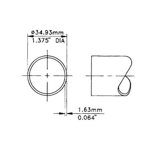 Penn-Elcom M154306 Steel Tube For Cabinets 26" X 1-3/8"
