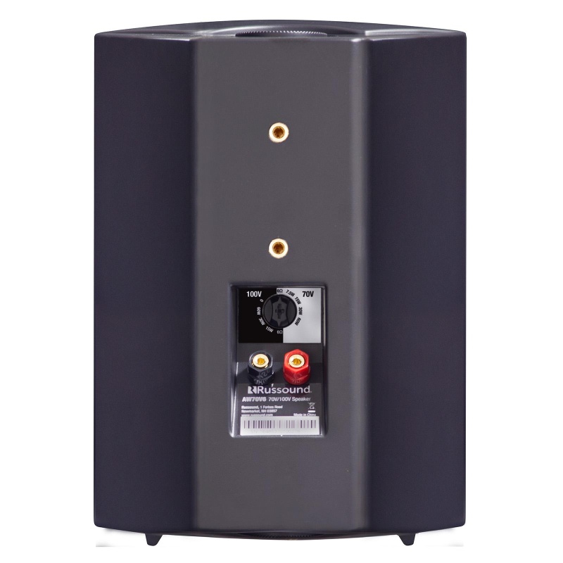 Russound Aw70v6mk2 6.5" Indoor/Outdoor Surface Mount Speaker 6 Ohm / 70V / 100V Black Pair