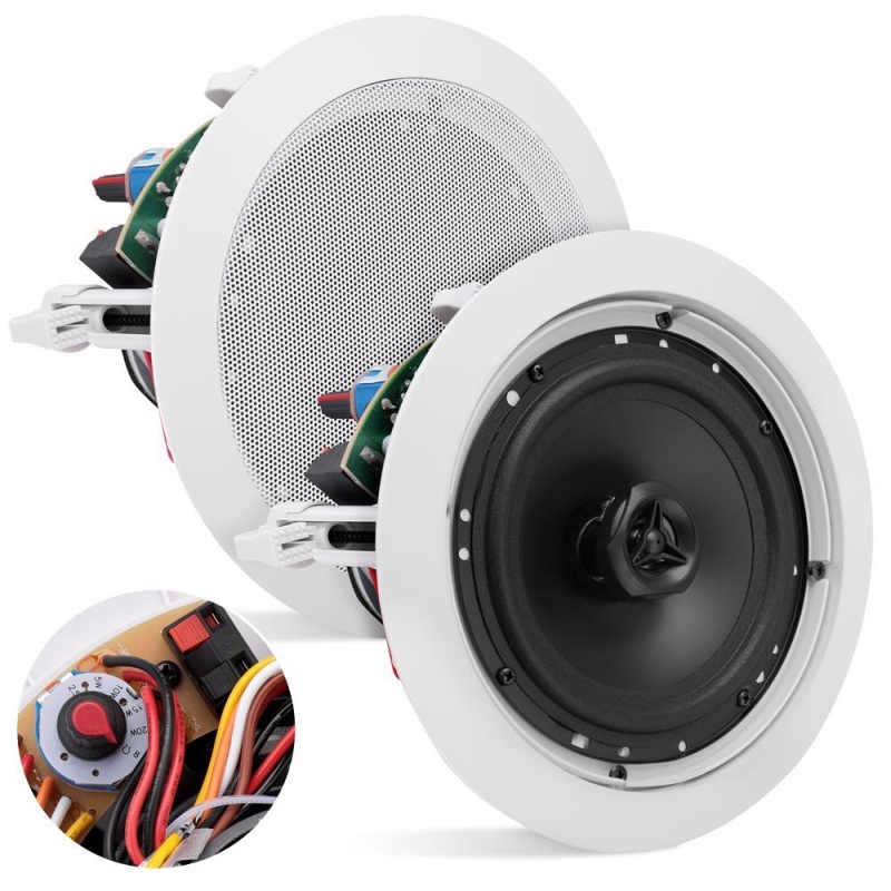 Pyle Pdic63t 6.5" In-Wall / Ceiling Speaker Pair 8 Ohm / 70v