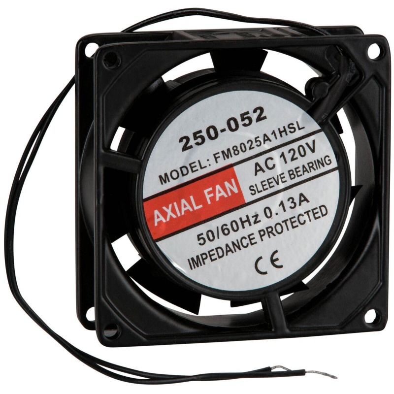 Muffin Style Axial Cooling Fan 120 Vac 80 X 80 X 25Mm 18 Cfm