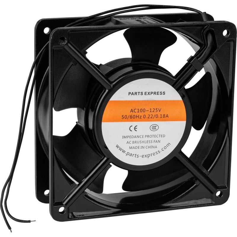 Muffin Style Axial Cooling Fan 120 Vac 120 X 120 X 38Mm 100 Cfm