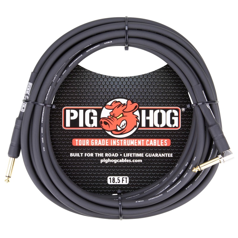 Pig Hog Tour Grade Instrument Cable Right Angle 18.5 Ft