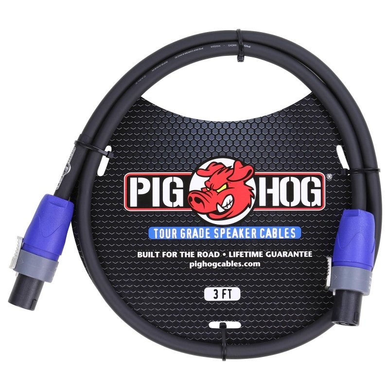 Pig Hog Tour Grade Speaker Cable 14/2 Awg Speakon To Speakon 3 Ft