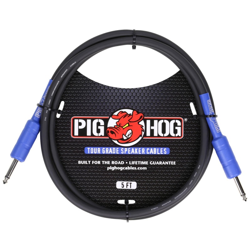Pig Hog Tour Grade Speaker Cable 14 Awg 1/4" To 1/4" 5 Ft