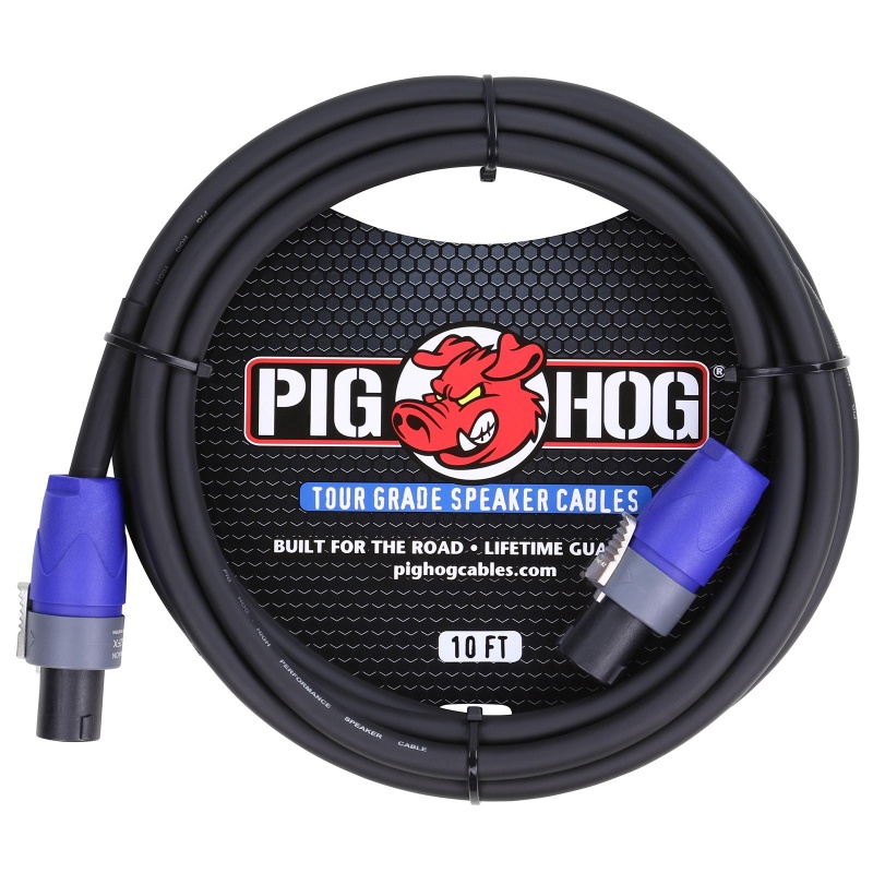 Pig Hog Tour Grade Speaker Cable 14/2 Awg Speakon To Speakon 10 Ft