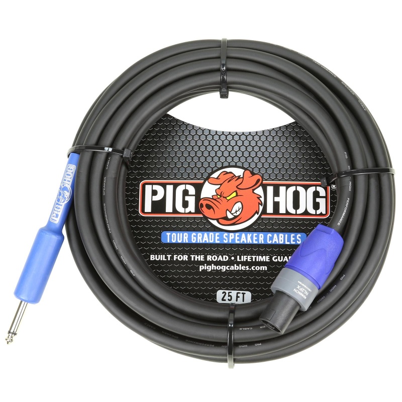 Pig Hog Tour Grade Speaker Cable 14 AWG Speakon to 1/4" 25 Ft