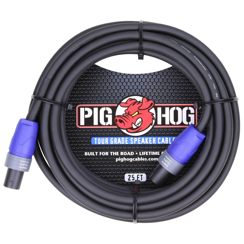 Pig Hog Tour Grade Speaker Cable 14/2 Awg Speakon To Speakon 25 Ft