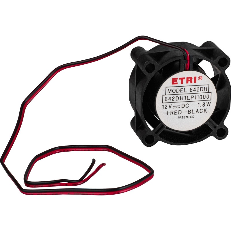 Etri 642Dh1lp11000 40 X 20Mm 12 Vdc Cooling Fan 1.8W 6000 Rpm