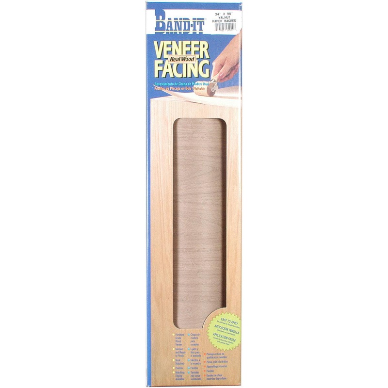 Band-It Walnut Veneer 24" X 96" Paper-Backed