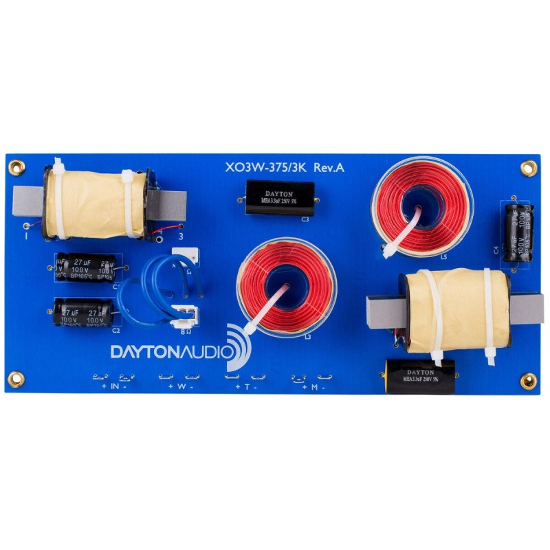 Dayton Audio Xo3w-375/3K 3-Way Speaker Crossover 375/3,000 Hz