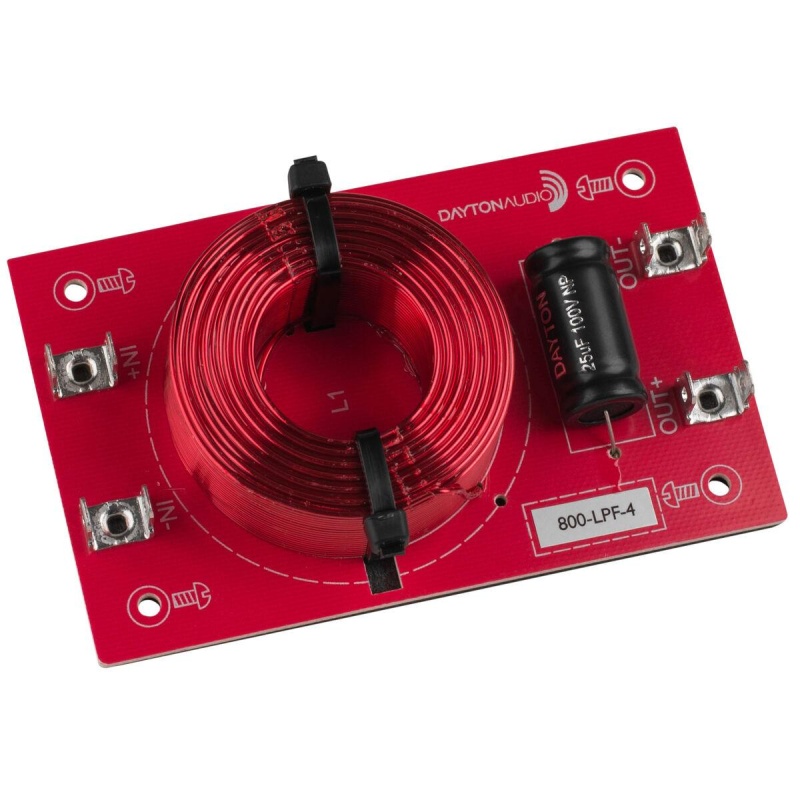Dayton Audio 800-Lpf-4 Low Pass Speaker Crossover 800 Hz 12 Db/Octave