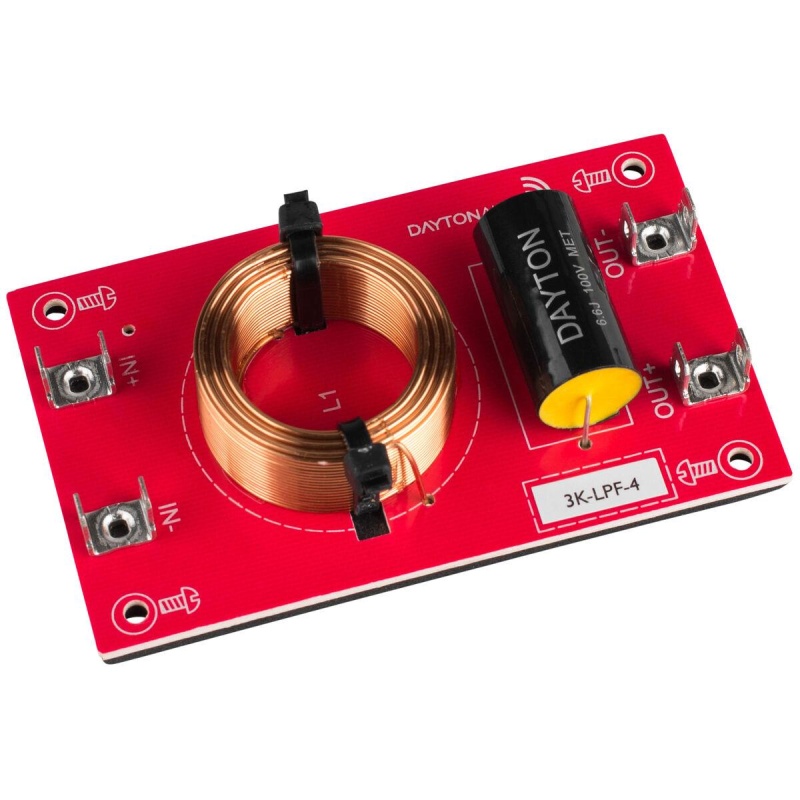 Dayton Audio 3K-Lpf-4 Low Pass Speaker Crossover 3,000 Hz 12 Db/Octave