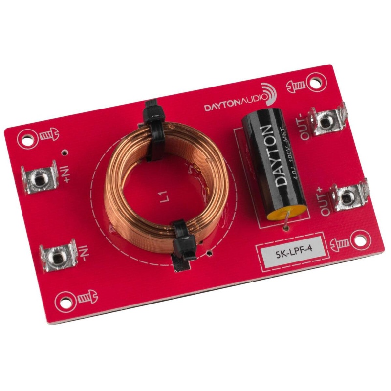 Dayton Audio 5K-Lpf-4 Low Pass Speaker Crossover 5,000 Hz 12 Db/Octave