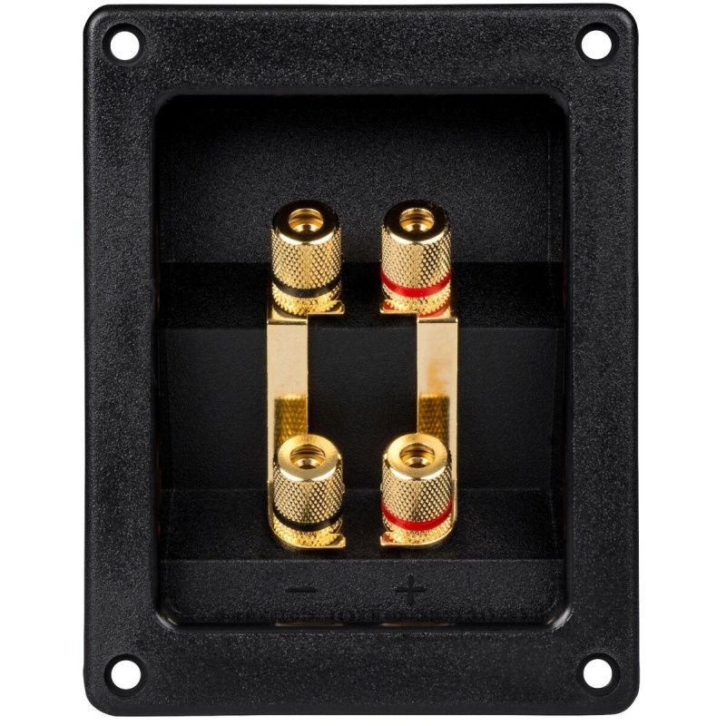 Parts Express Bi-Amp Speaker Terminal Cup Gold Binding Post Banana Jack