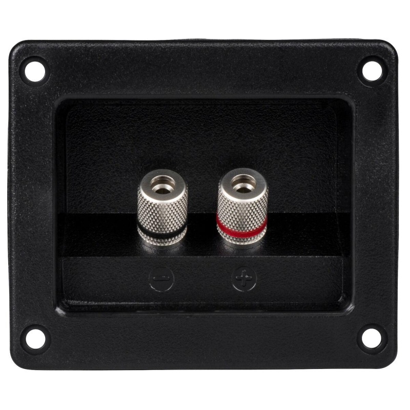 Parts Express Speaker Terminal Cup 3-5/8" X 3-1/8" Satin Nickel Binding Post Banana Jack