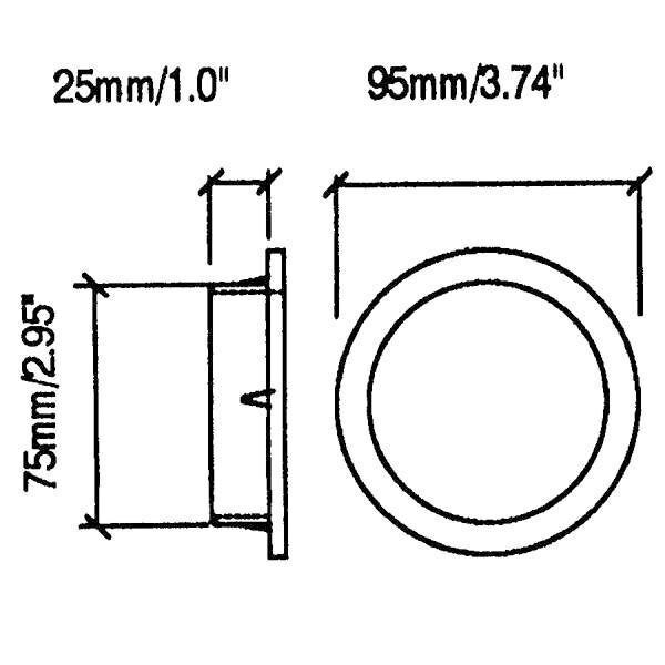 Speaker Cabinet Port Tube 2-3/4" Id X 1" l