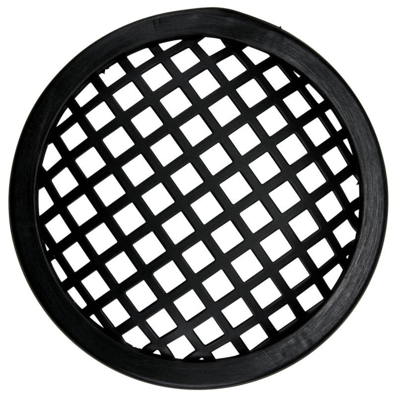 5" Waffle Style Black Steel Speaker Grille With Rubber Edge