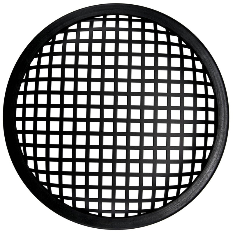 Parts Express 8" Waffle Style Black Steel Speaker Grille With Rubber Edge