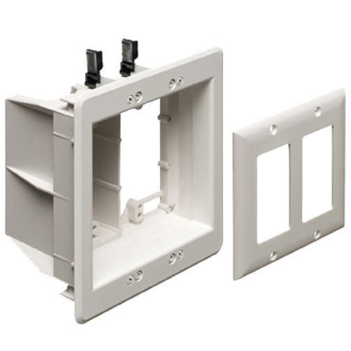 Arlington Industries Tvbu505 2-Gang Recessed Power And Low Voltage Tv Box