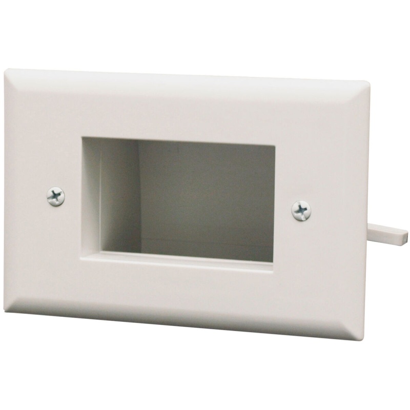 Datacomm 45-0008-Wh Easy Mount Recessed Low Voltage Cable Plate White