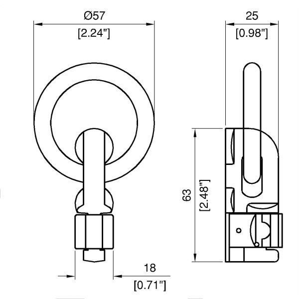 Penn-Elcom R1437 Double Stud Flying Point For R1438