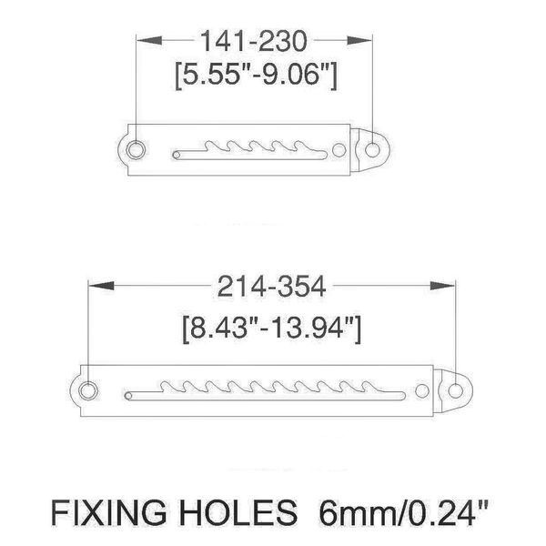 Penn-Elcom P1250-05 Adjustable Ratchet Stay Pair With Five Stops