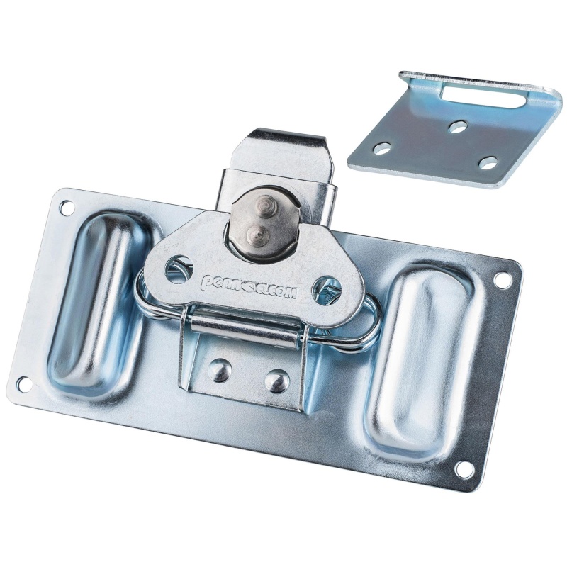 Penn-Elcom Crating Surface Mount Large Twist Latch With Slotted Catch Plate Bundle Zinc