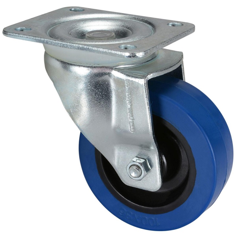 Penn-Elcom W9000-V6 4" Swivel Caster W/Blue Wheel 550 Lb