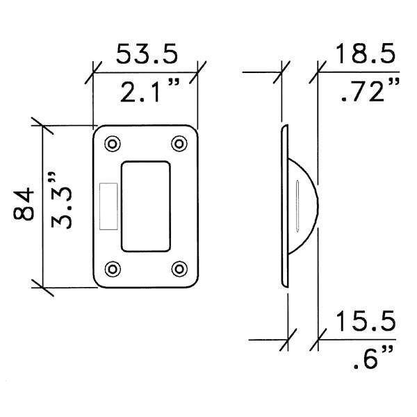 Penn-Elcom W0961 Caster Plate For 2" Caster