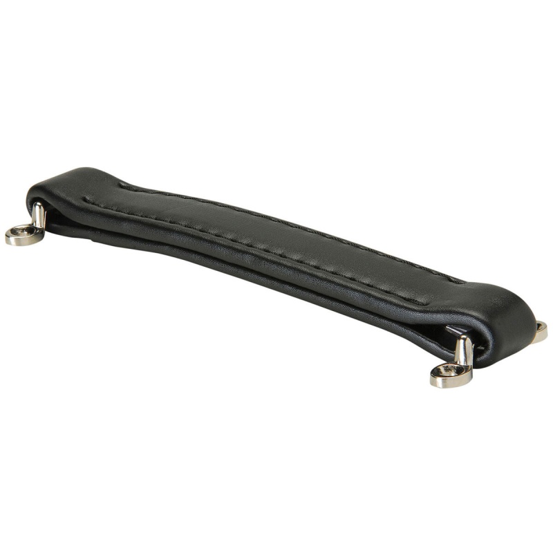 Black Leather-Look Strap Handle 8.57" Long