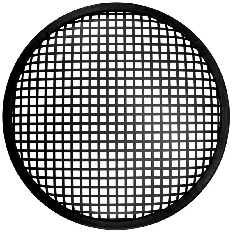 Parts Express Heavy Duty 12" Waffle Style Black Steel Speaker Grille With Rubber Edge