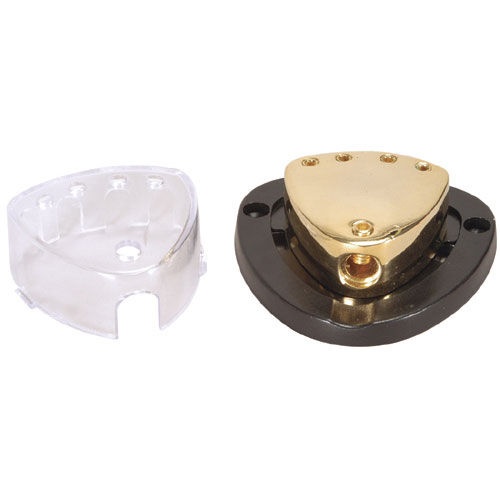 Audtek Gold Distribution Block One 4 Awg In X Four 8 Awg Out