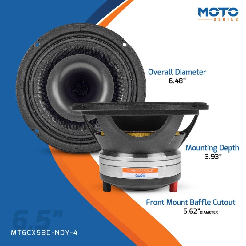 Prv Audio Mt6cx580-Ndy-4 Moto Series 6.5" Coaxial Loudspeaker
