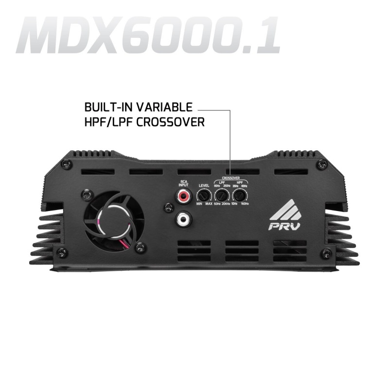 Prv Audio Mdx6000.1 0.5 Ohm Mdx Series 1-Channel Mini Amplifier 6000w