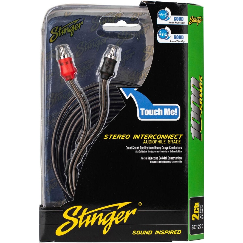 Stinger Si1220 20 Ft. 1000 Series 2 Channel Rca Cable