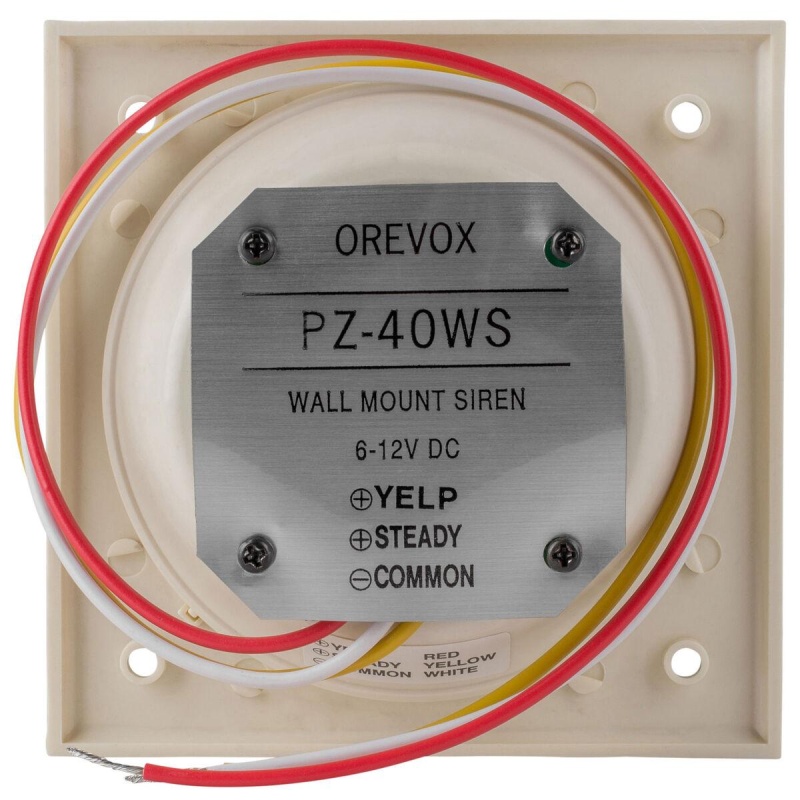 4-1/2" 6-12 Vdc Wall Mount Siren Flush Mount Almond