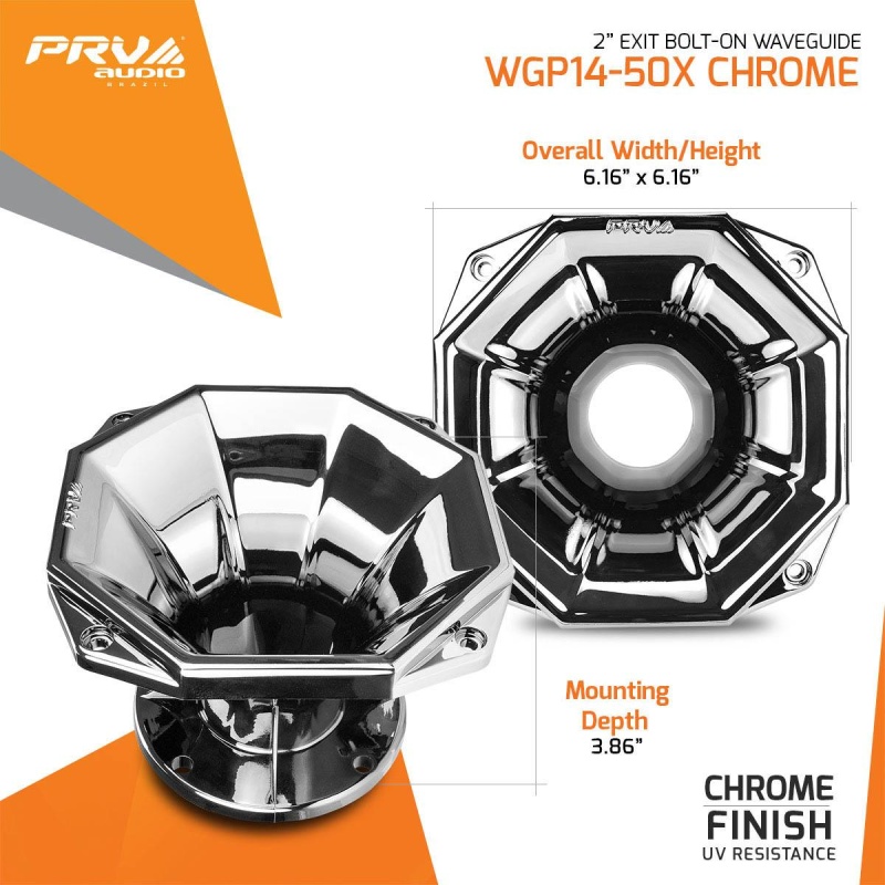 Prv Audio Wgp14-50X Chrome 2" 45 X 45 Waveguide