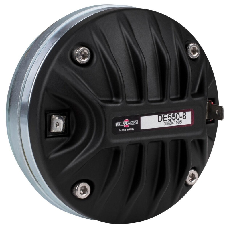 B&C DE550 1" Polymer Dome Neodymium Compression Driver, 8 Ohm, 2-Bolt