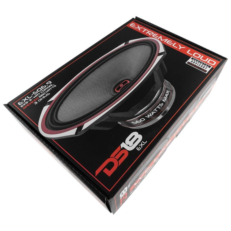 Ds18 Exl-Sq6.9 6"X9" Fiberglass Cone 2-Way Coaxial Speaker Pair 3 Ohm