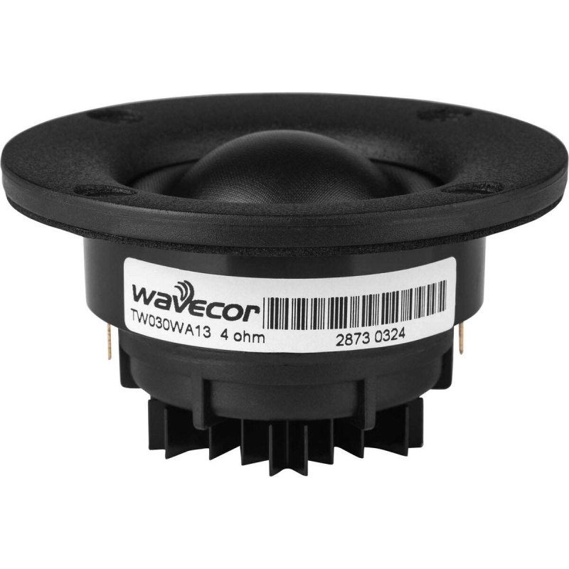 Wavecor Tw030wa13 30Mm Textile Dome Neodymium Tweeter With Heat Sink And Rear Chamber 4 Ohm